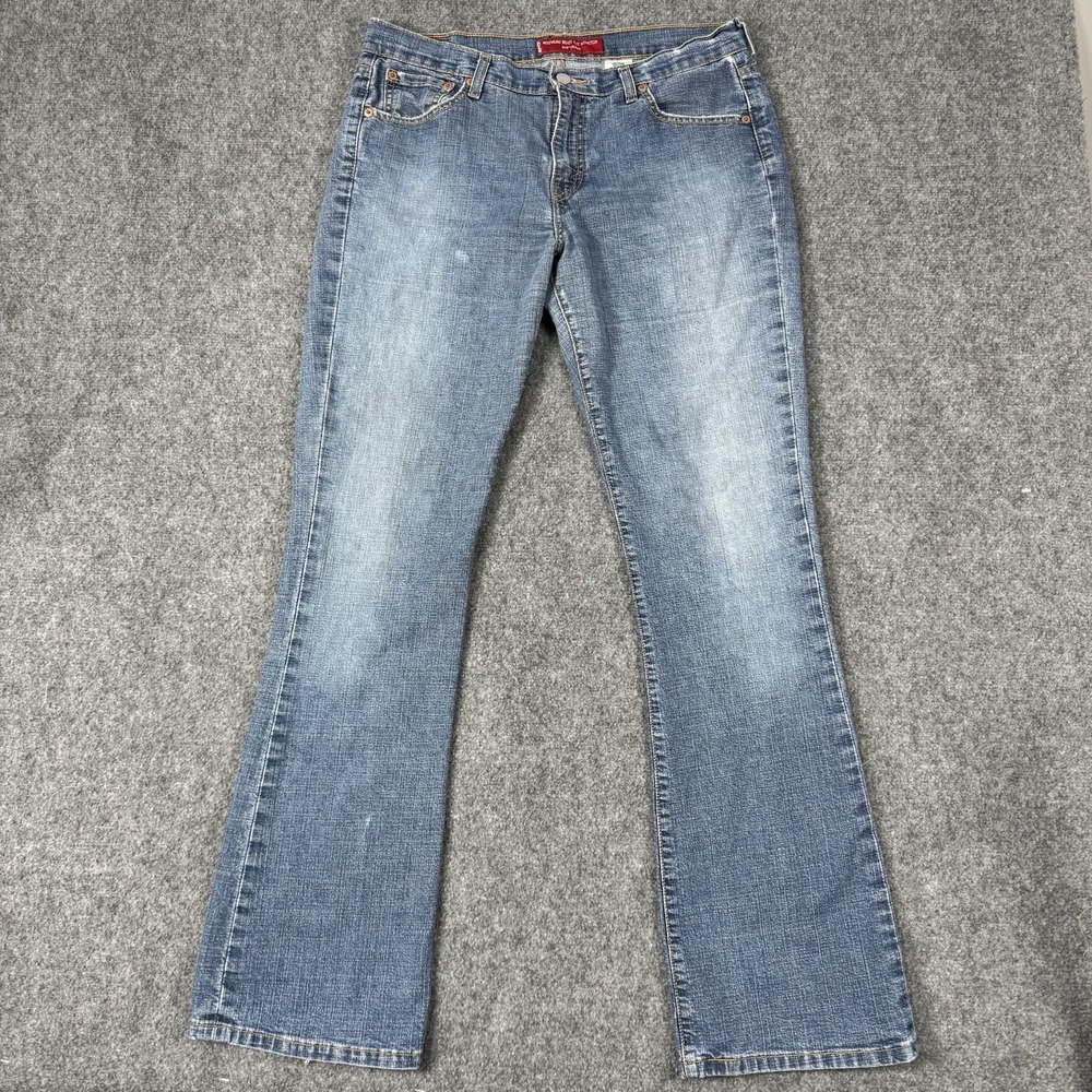 👖 VINTAGE Levis 515 Nouveau Bootcut Jeans Womens 12 L Made In USA Blue Stretch